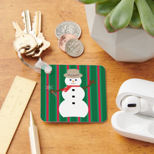 Chaveiro Detetive Snowman de Natal divertido e Rico (Mesa)