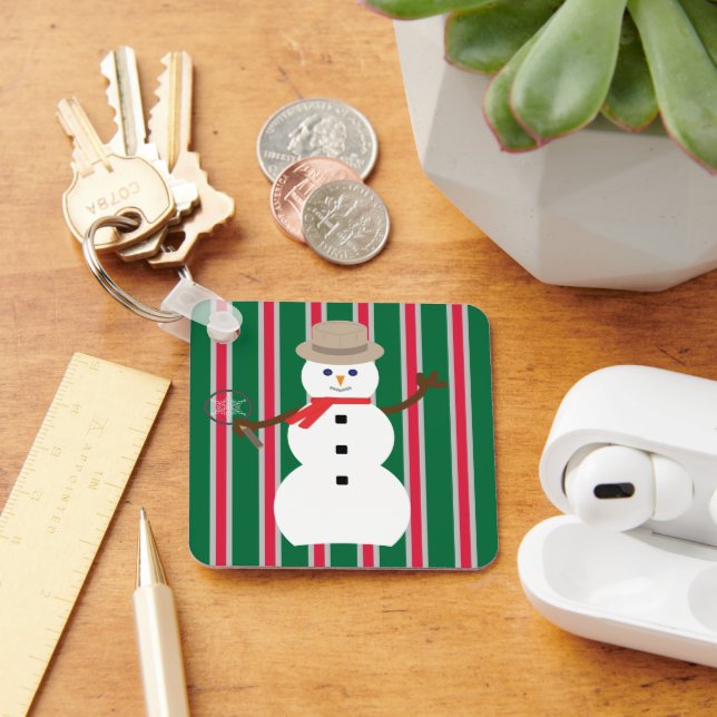 Chaveiro Detetive Snowman de Natal divertido e Rico (Mesa)