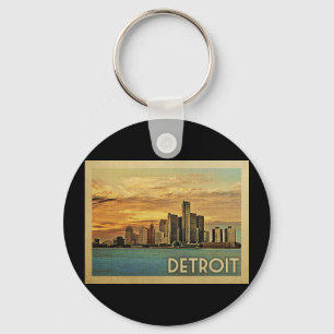 Chaveiro Detroit Michigan Viagens vintage