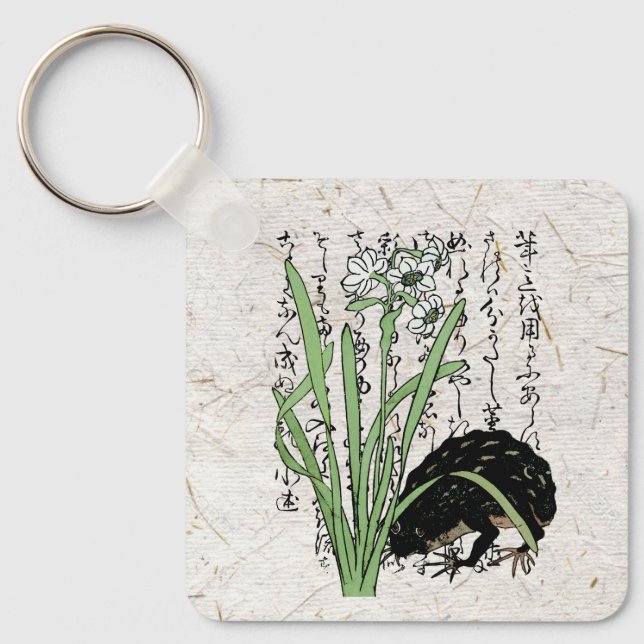 Chaveiro Deu o Sapo Botânico Japonês do século XVIII (Frente)