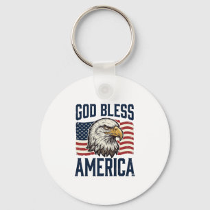 Chaveiro Deus Abençoe a Águia Patriótica Americana Projeto