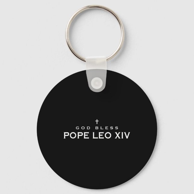 Chaveiro Deus abençoe Leo Xiv Robert Francis Impede Papa (Frente)