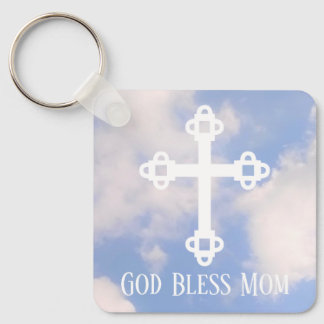 Chaveiro Deus abençoe Mãe Cruz no Dia de as mães do Céu
