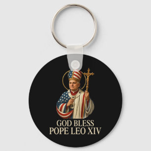 Chaveiro Deus abençoe Novo Papa Leo Xiv Igreja Católica Fé