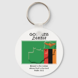 Chaveiro Deus abençoe ZAMBIA | Bandeira Zambiana Patriótica