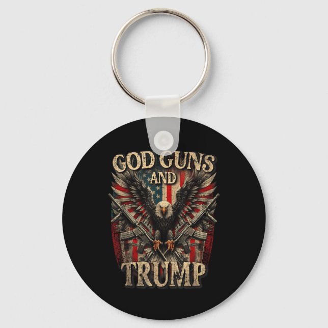 Chaveiro Deus Armas E segundo De Arremessar A Bandeira Eagl (Frente)