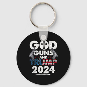 Chaveiro Deus Armas E Trump 2024 Bandeira Americana