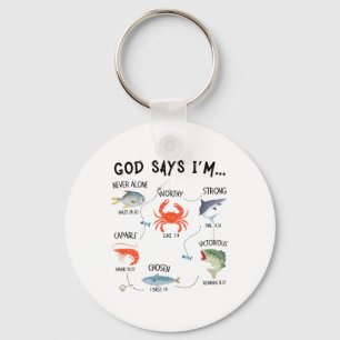 Chaveiro Deus Diz Que Estou Pescando Versículo Bíblico Chri