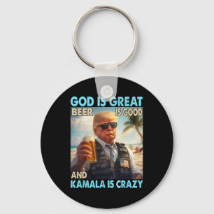 Chaveiro Deus É Cerveja Excelente É Boa E Kamala É Louca