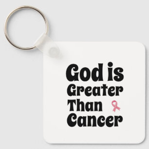 Chaveiro Deus é maior que o Cancer - Fé Inspiradora