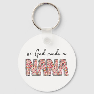 Chaveiro Deus Fez A Nana Floral Wildflower Feliz Mães Da