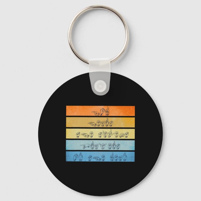 Chaveiro Deus Oculta Orações Sensibilização Surda Sinal de  (Frente)