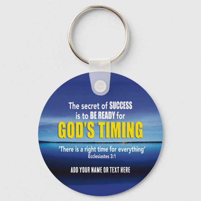 Chaveiro DEUS TIMING Success Christian Cote (Frente)