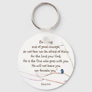 Chaveiro Deut 31:6 Você não está sozinho Bíblia Kingfisher