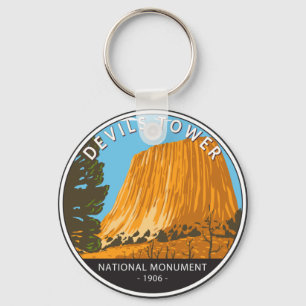 Chaveiro Devils Tower National Monument Wyoming Vintage
