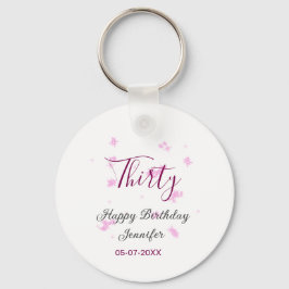 Chaveiro Dia 3 anos das estrelas cinzentas cor-de-rosa 30