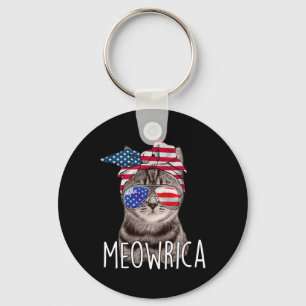 Chaveiro Dia 4 de julho Dia da Independência Meowrica
