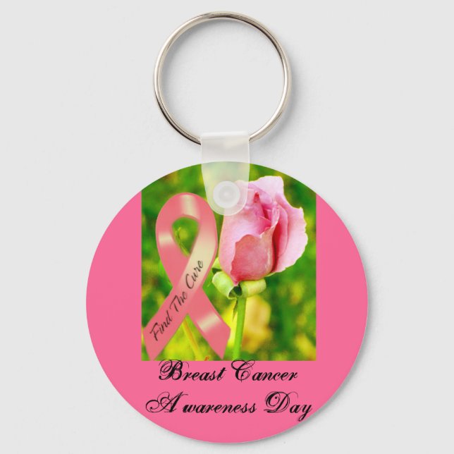 Chaveiro Dia da Consciência do Cancer da Mama (Frente)