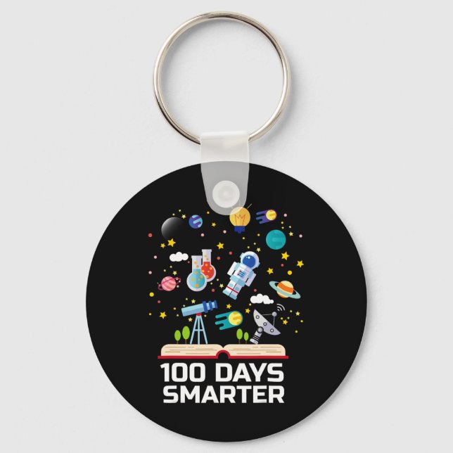 Chaveiro Dia Da Escola 100 Dias Mais Inteligentes Espaço De (Frente)