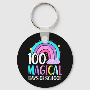 Chaveiro Dia Da Escola Arco-Íris Mágico 100 Dias De Escola