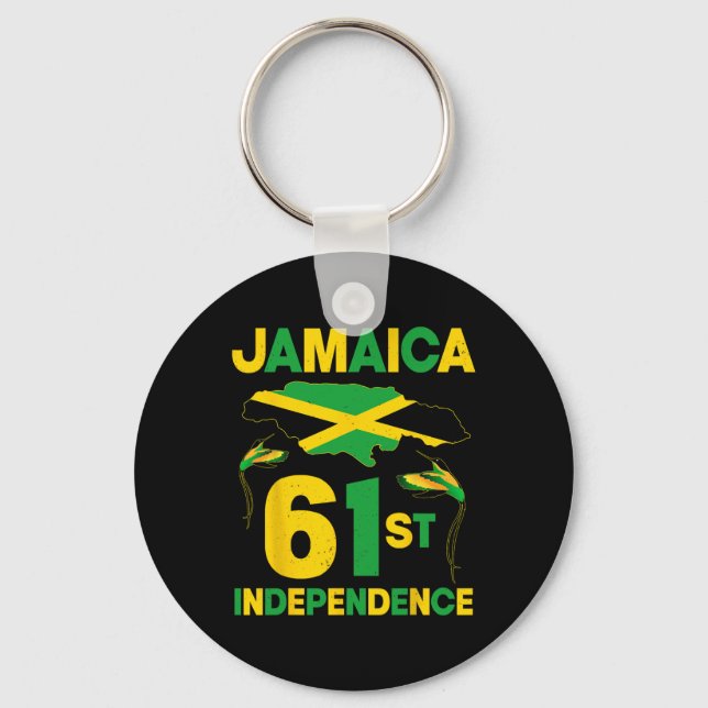 Chaveiro Dia da Independência da Jamaica, 61ruas desde 1962 (Frente)