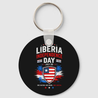 Chaveiro Dia da Independência da Libéria 26 de julho Bandei