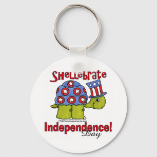 Chaveiro Dia da Independência da Turtle Shellebrate!