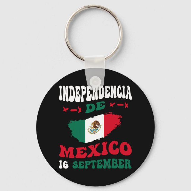 Chaveiro Dia da Independência Mexicana do Orgulho da Bandei (Frente)