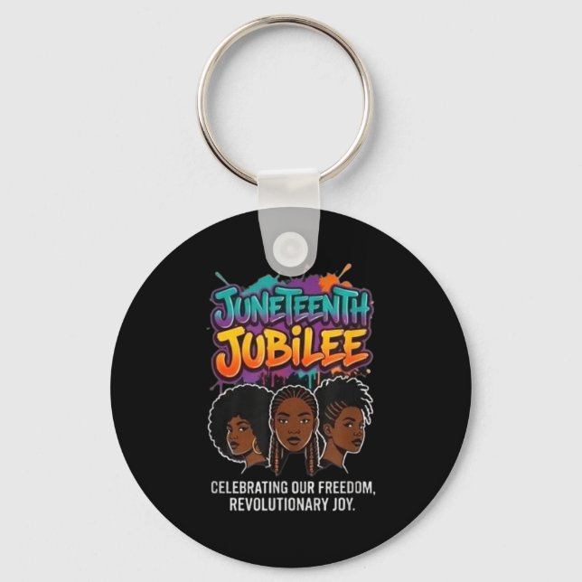 Chaveiro Dia da liberdade do jubileu de Juneteenth afro-ame (Frente)