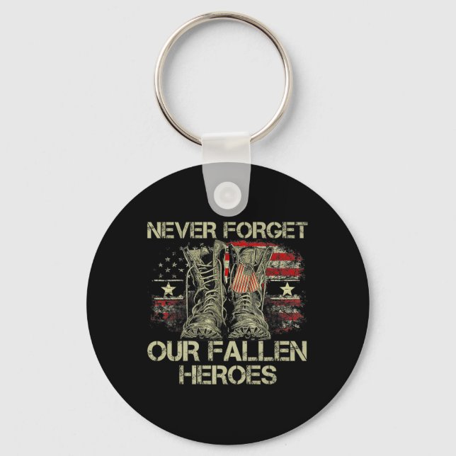 Chaveiro Dia da Memória Esqueça Nossos Heróis Caídos Americ (Frente)
