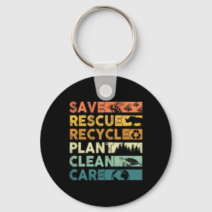 Chaveiro Dia da Terra 2025 Salvem Abelhas Salvando Animais 