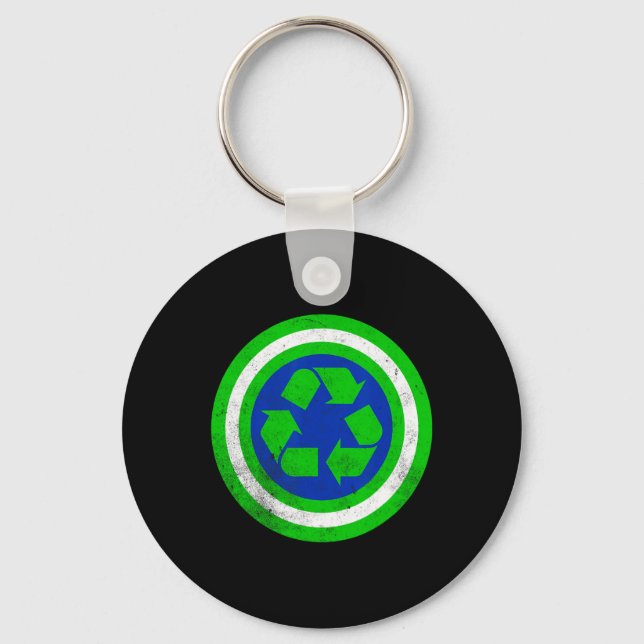 Chaveiro Dia da Terra do Capitão Reciclar (Frente)