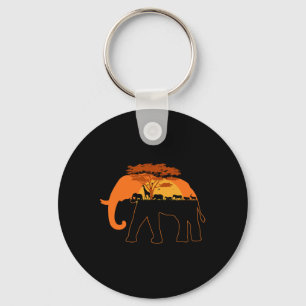 Chaveiro Dia da Terra dos Animais da África Elefante