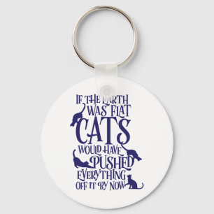 Chaveiro Dia da Terra Plana Teoria dos Gatos Gráficos Engra