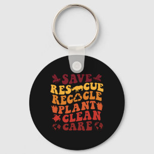 Chaveiro Dia da Terra Retroativa Salvar Abelhas Salvando An