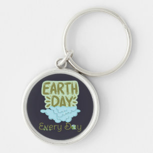 Chaveiro Dia da Terra todos os dias, amem a Terra, salvem a