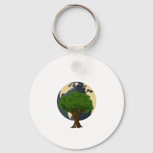 Chaveiro Dia da Terra Todos os Dias Vá Verde Arte Elegante