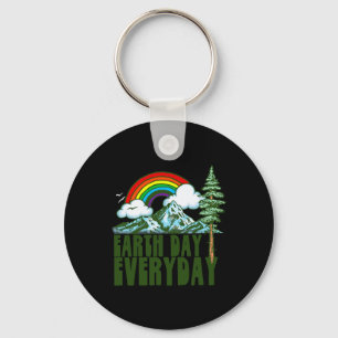 Chaveiro Dia da Terra Todos Os Dias! Vintage Rainbow Nature