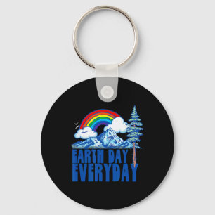 Chaveiro Dia da Terra Todos Os Dias! Vintage Rainbow Nature