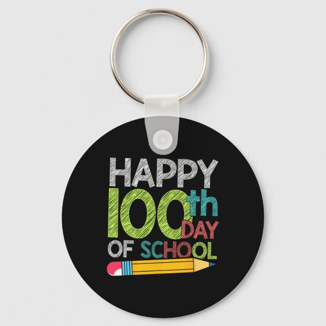 Chaveiro Dia Dando Presente Aos Estudantes Felizes 100 Dias (Frente)