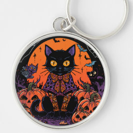 Chaveiro Dia das Bruxas,O Ladrão do Campo de Abóboras ,Gato