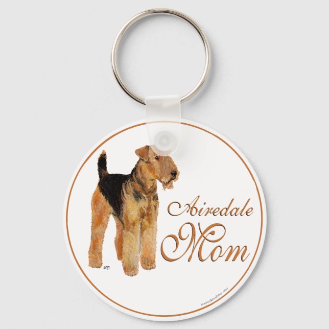 Chaveiro Dia das Mães Airedale Terrier (Frente)