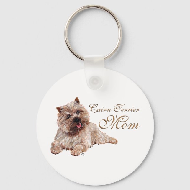 Chaveiro Dia das Mães do Cairn Terrier Marrom (Frente)