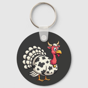 Chaveiro Dia de Ação de Graças à Turquia Cabeça de Vaca Eng
