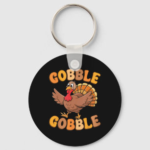 Chaveiro Dia de Ação de Graças da Turquia Dia de Gobble Fam