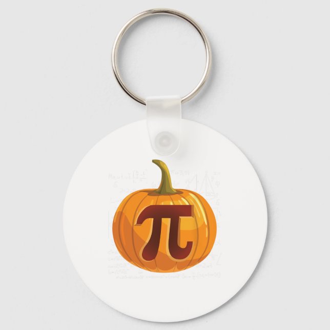 Chaveiro Dia de Ação de Graças de Pumpkin Pie Math Diversão (Frente)