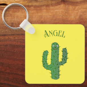 Chaveiro Dia de Aniversário Personalizado do Cactus Feliz M