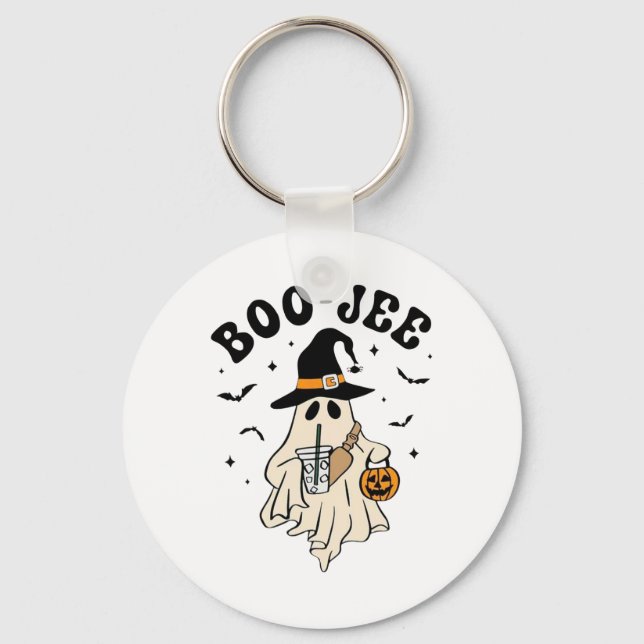 Chaveiro Dia de as Bruxas engraçado Boo Jee Ghost Cute (Frente)