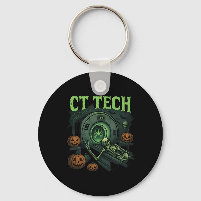 Chaveiro Dia de as Bruxas engraçado De Esqueleto Ct Tech Ra (Frente)