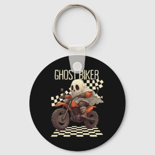 Chaveiro Dia de as Bruxas engraçado Ghost Biker Em Moto